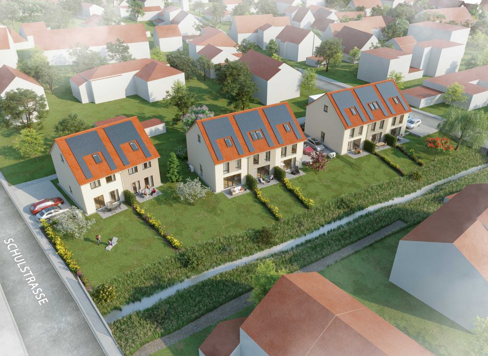 Dorfbach Quartier Schallstadt-Mengen — Luftbild des Quartiers