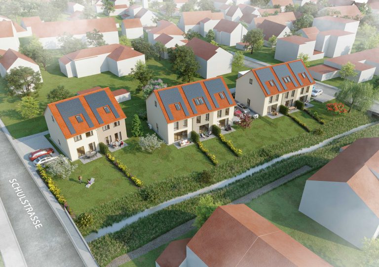 Dorfbach Quartier Schallstadt-Mengen — Luftbild des Quartiers