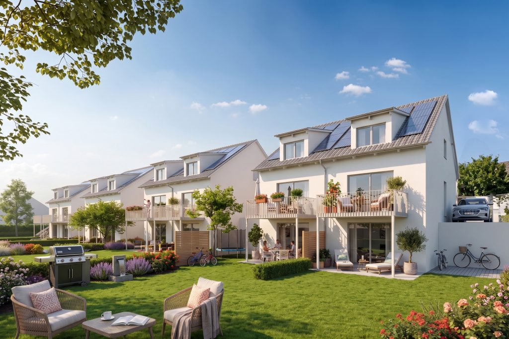 Wohnen und Gewerbe Lörrach — Gartenseite des Gebäudes